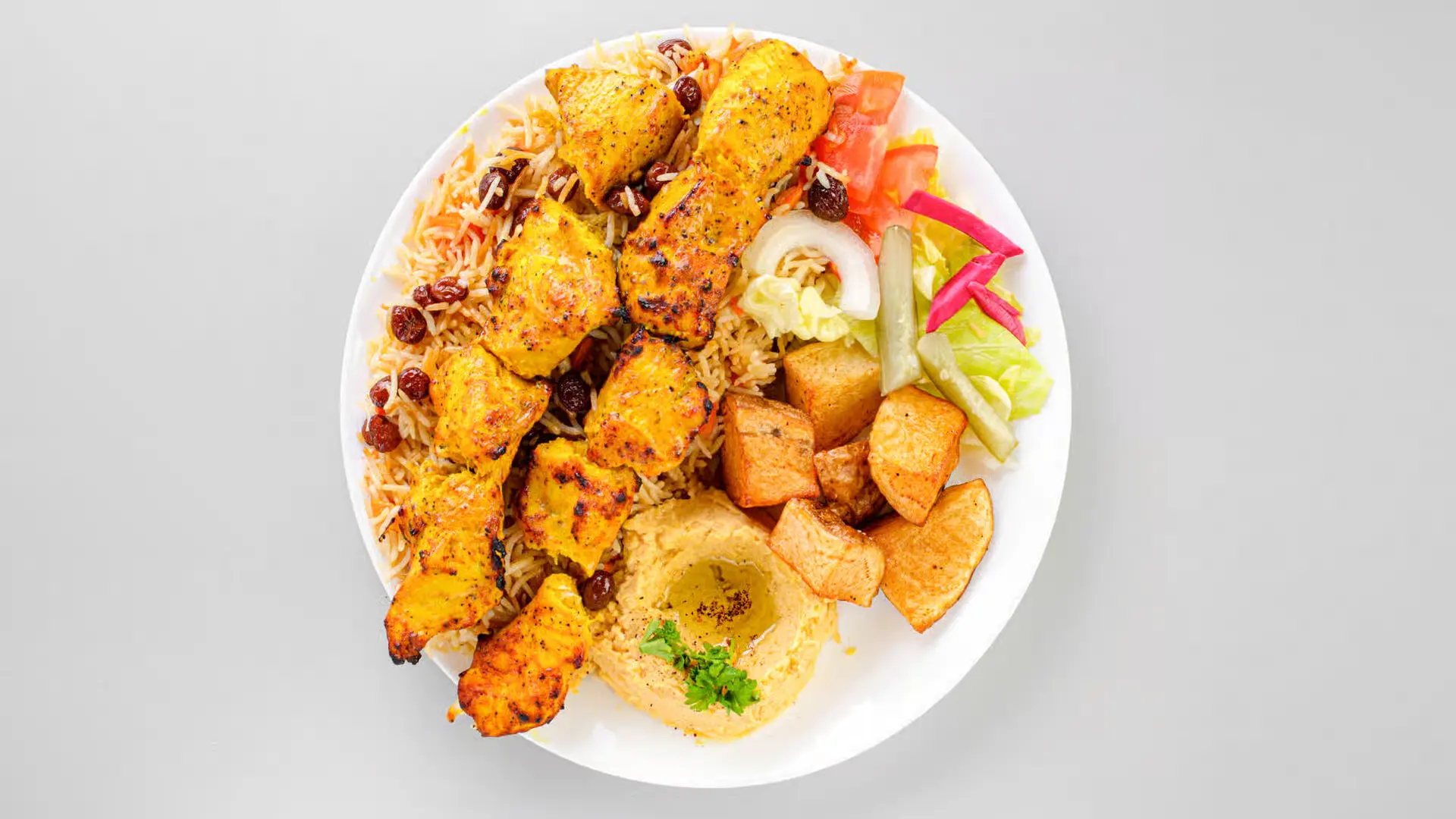 Chicken Tikka Platter at Kabob City Calgary, AB